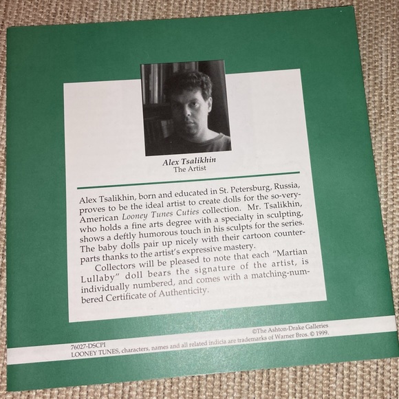 NEW “MARTIAN LULLABY” #76027 ASHTON-DRAKE NEW IN ORIGINAL BOX & COA - Picture 7 of 17